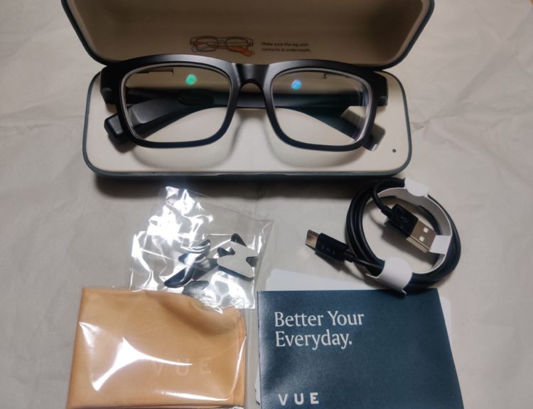 All contents of the Vue smart glasses 2